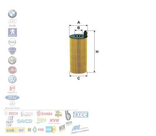 Filtro olio bmw 5 - 2,